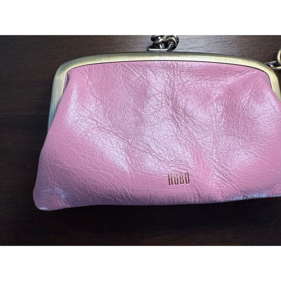 New without tags - HOBO Cheer Frame Leather Pouch - Picture 3 of 6